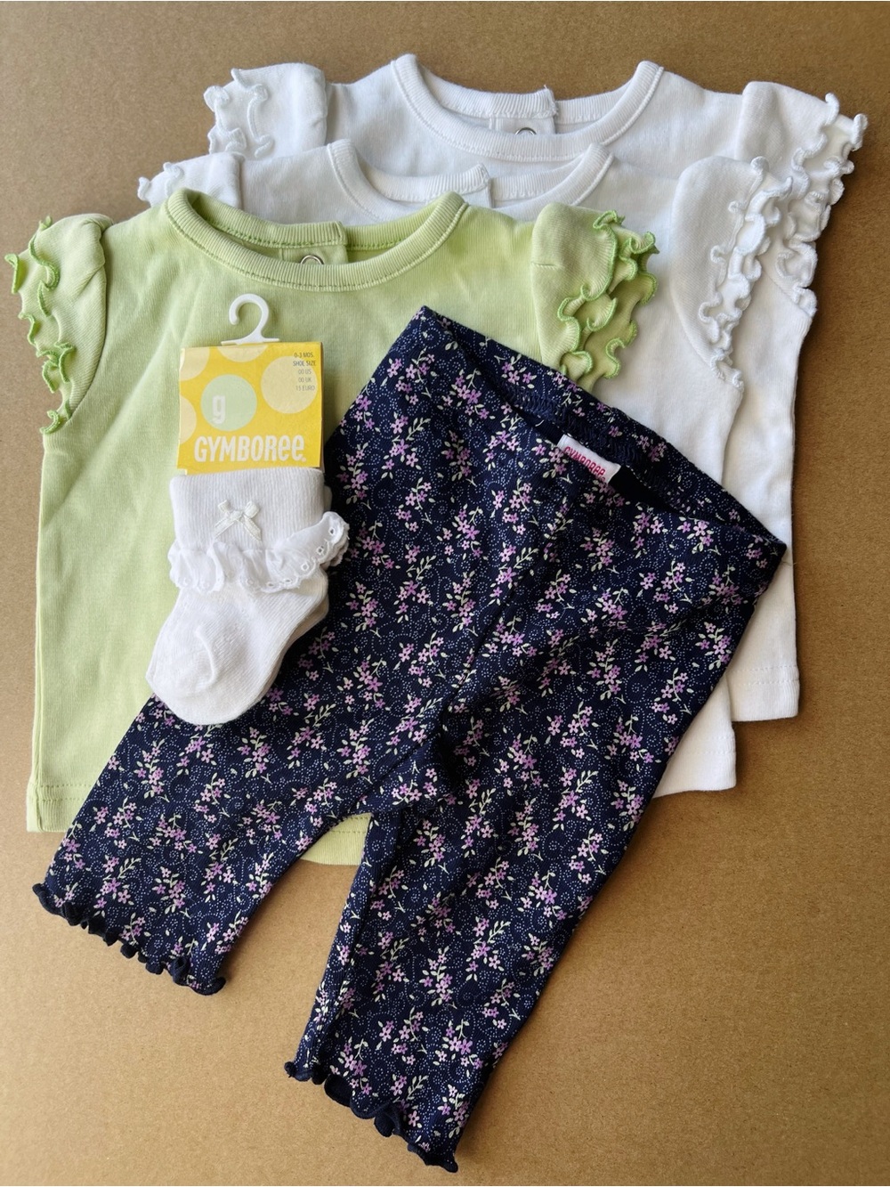 NWT Vintage 2002 Gymboree Baby Girl Outfit Bundle 0-3 Months Y2K Floral Leggings